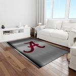 ncaa alabama crimson tide college sport basketball and foolball team logo rectangle area rug light room act10