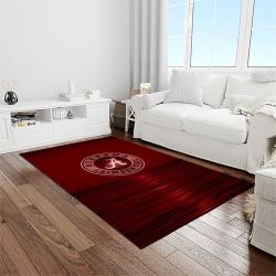 NCAA Alabama Crimson Tide College Sport Basketball And Foolball Team Logo Rectangle Area Rug ACT15