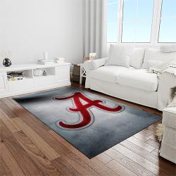 NCAA Alabama Crimson Tide College Sport Basketball And Foolball Team Logo Rectangle Area Rug ACT22