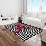 ncaa alabama crimson tide college sport basketball and foolball team logo rectangle area rug light room act31