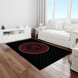 NCAA Alabama Crimson Tide College Sport Basketball And Foolball Team Logo Rectangle Area Rug ACT36
