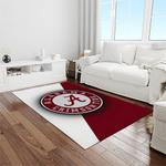 ncaa alabama crimson tide college sport basketball and foolball team logo rectangle area rug light room act38