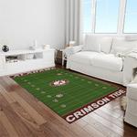 ncaa alabama crimson tide college sport basketball and foolball team logo rectangle area rug light room act50