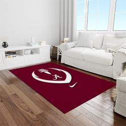 NCAA Alabama Crimson Tide College Sport Basketball And Foolball Team Logo Rectangle Area Rug ACT56