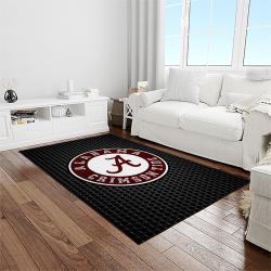 NCAA Alabama Crimson Tide College Sport Basketball And Foolball Team Logo Rectangle Area Rug ACT59