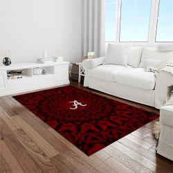 NCAA Alabama Crimson Tide College Sport Basketball And Foolball Team Logo Rectangle Area Rug ACT62