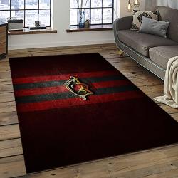 ncaa arkansas razorbacks college sport basketball and foolball team logo rectangle area rug dark room ar01