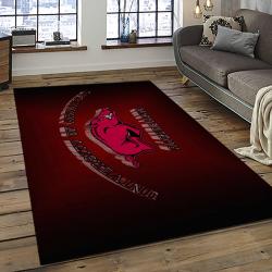 ncaa arkansas razorbacks college sport basketball and foolball team logo rectangle area rug dark room ar31