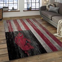 ncaa arkansas razorbacks college sport basketball and foolball team logo rectangle area rug dark room ar43