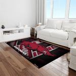 ncaa arkansas razorbacks college sport basketball and foolball team logo rectangle area rug light room ar10