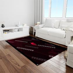 NCAA Arkansas Razorbacks College Sport Basketball And Foolball Team Logo Rectangle Area Rug AR17