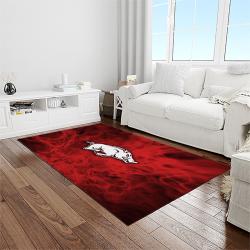 NCAA Arkansas Razorbacks College Sport Basketball And Foolball Team Logo Rectangle Area Rug AR19