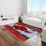 ncaa arkansas razorbacks college sport basketball and foolball team logo rectangle area rug light room ar20