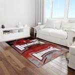 ncaa arkansas razorbacks college sport basketball and foolball team logo rectangle area rug light room ar21