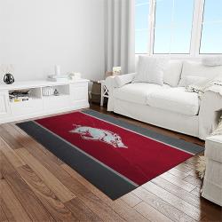 NCAA Arkansas Razorbacks College Sport Basketball And Foolball Team Logo Rectangle Area Rug AR25