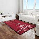 ncaa arkansas razorbacks college sport basketball and foolball team logo rectangle area rug light room ar40