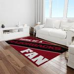 ncaa arkansas razorbacks college sport basketball and foolball team logo rectangle area rug light room ar49