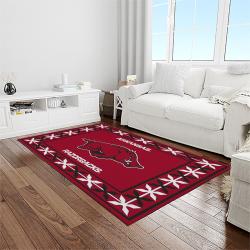 NCAA Arkansas Razorbacks College Sport Basketball And Foolball Team Logo Rectangle Area Rug AR50