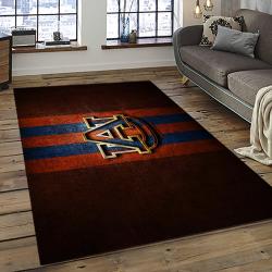 ncaa auburn tigers college sport basketball and foolball team logo rectangle area rug dark room ats12
