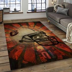 ncaa auburn tigers college sport basketball and foolball team logo rectangle area rug dark room ats52