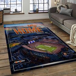 ncaa auburn tigers college sport basketball and foolball team logo rectangle area rug dark room ats56