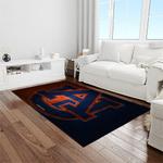 ncaa auburn tigers college sport basketball and foolball team logo rectangle area rug light room ats02