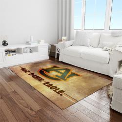 NCAA Auburn Tigers College Sport Basketball And Foolball Team Logo Rectangle Area Rug ATS17