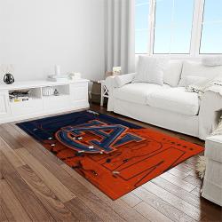 NCAA Auburn Tigers College Sport Basketball And Foolball Team Logo Rectangle Area Rug ATS18