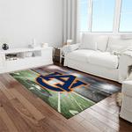 ncaa auburn tigers college sport basketball and foolball team logo rectangle area rug light room ats22