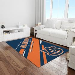 NCAA Auburn Tigers College Sport Basketball And Foolball Team Logo Rectangle Area Rug ATS30