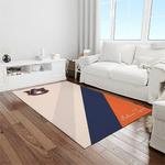 ncaa auburn tigers college sport basketball and foolball team logo rectangle area rug light room ats31