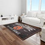 ncaa auburn tigers college sport basketball and foolball team logo rectangle area rug light room ats35