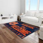 ncaa auburn tigers college sport basketball and foolball team logo rectangle area rug light room ats36