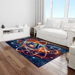 NCAA Auburn Tigers College Sport Basketball And Foolball Team Logo Rectangle Area Rug ATS37