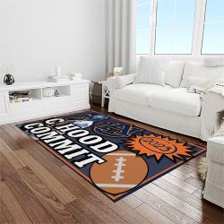 NCAA Auburn Tigers College Sport Basketball And Foolball Team Logo Rectangle Area Rug ATS40