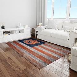 NCAA Auburn Tigers College Sport Basketball And Foolball Team Logo Rectangle Area Rug ATS41