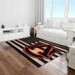 ncaa auburn tigers college sport basketball and foolball team logo rectangle area rug light room ats43