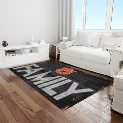 NCAA Auburn Tigers College Sport Basketball And Foolball Team Logo Rectangle Area Rug ATS44