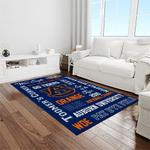ncaa auburn tigers college sport basketball and foolball team logo rectangle area rug light room ats55