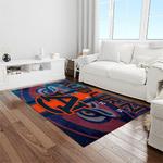 ncaa auburn tigers college sport basketball and foolball team logo rectangle area rug light room ats58