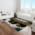 ncaa baylor bears sport basketball and foolball team logo rectangle area rug light room bb09