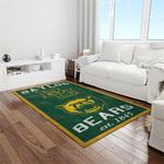 ncaa baylor bears sport basketball and foolball team logo rectangle area rug light room bb20