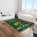 ncaa baylor bears sport basketball and foolball team logo rectangle area rug light room bb37