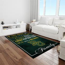 NCAA Baylor Bears Sport Basketball And Foolball Team Logo Rectangle Area Rug BB38