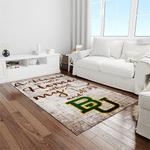 ncaa baylor bears sport basketball and foolball team logo rectangle area rug light room bb42