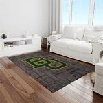 ncaa baylor bears sport basketball and foolball team logo rectangle area rug light room bb50