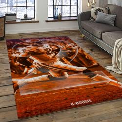 ncaa clemson tigers college sport basketball and foolball team logo rectangle area rug dark room ct07