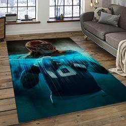 ncaa clemson tigers college sport basketball and foolball team logo rectangle area rug dark room ct12