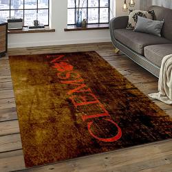 ncaa clemson tigers college sport basketball and foolball team logo rectangle area rug dark room ct32
