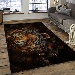 ncaa clemson tigers college sport basketball and foolball team logo rectangle area rug dark room ct87
